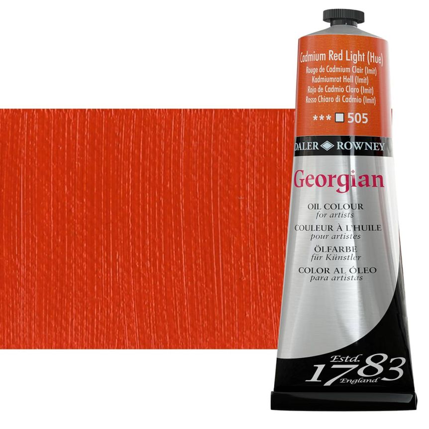 Daler-Rowney Georgian Oil Color 225ml Tube - Cadmium Red Light Hue