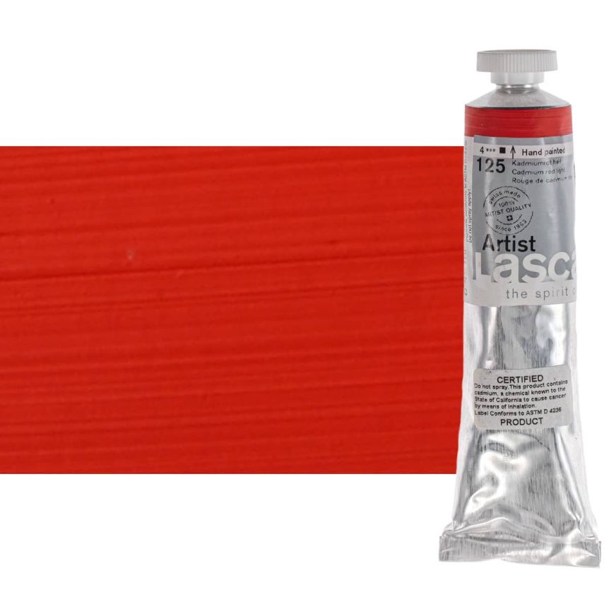 Lascaux Thick Bodied Artist Acrylics Cadmium Red Light 45 ml