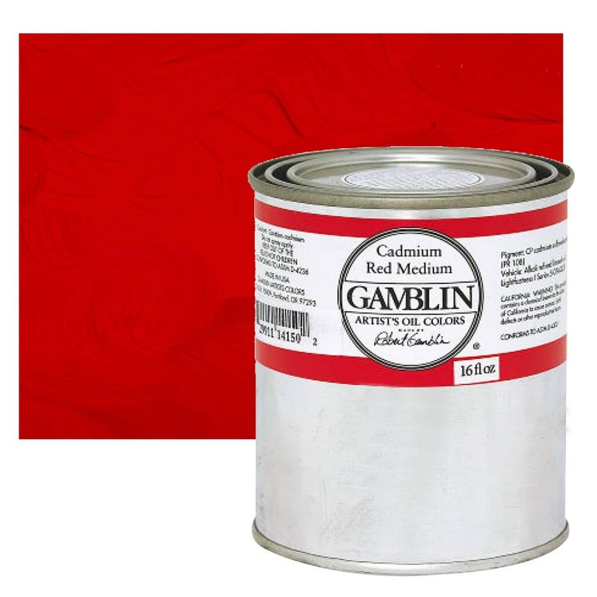 Gamblin Artists Oil - Cadmium Red Medium, 16oz Can