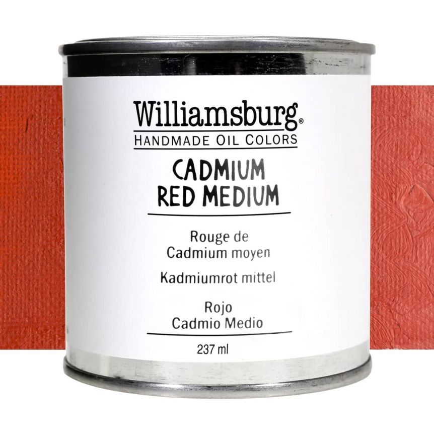 Williamsburg Handmade Oil Paint - Cadmium Red Medium, 237ml