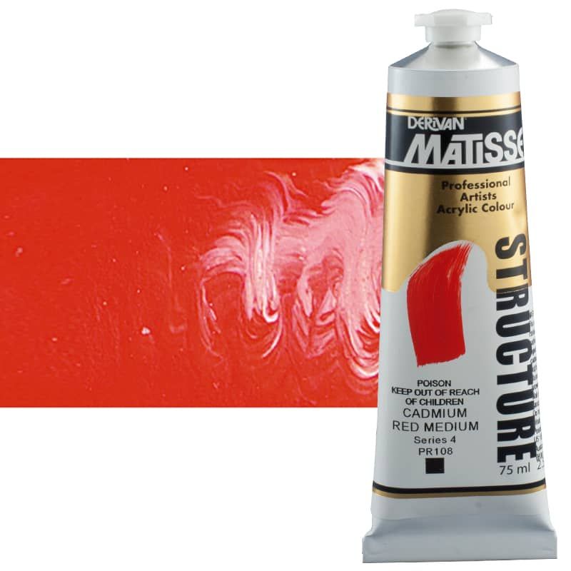Matisse Structure Acrylic Colors Cadmium Red Medium  75 ml