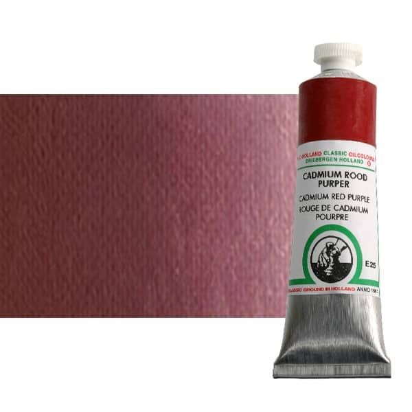 Old Holland Classic Oil Color - Cadmium Red Purple, 40ml Tube