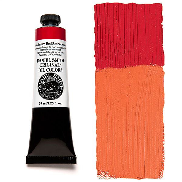 Daniel Smith Oil Colors  - Cadmium Red Scarlet Hue, 37 ml Tube
