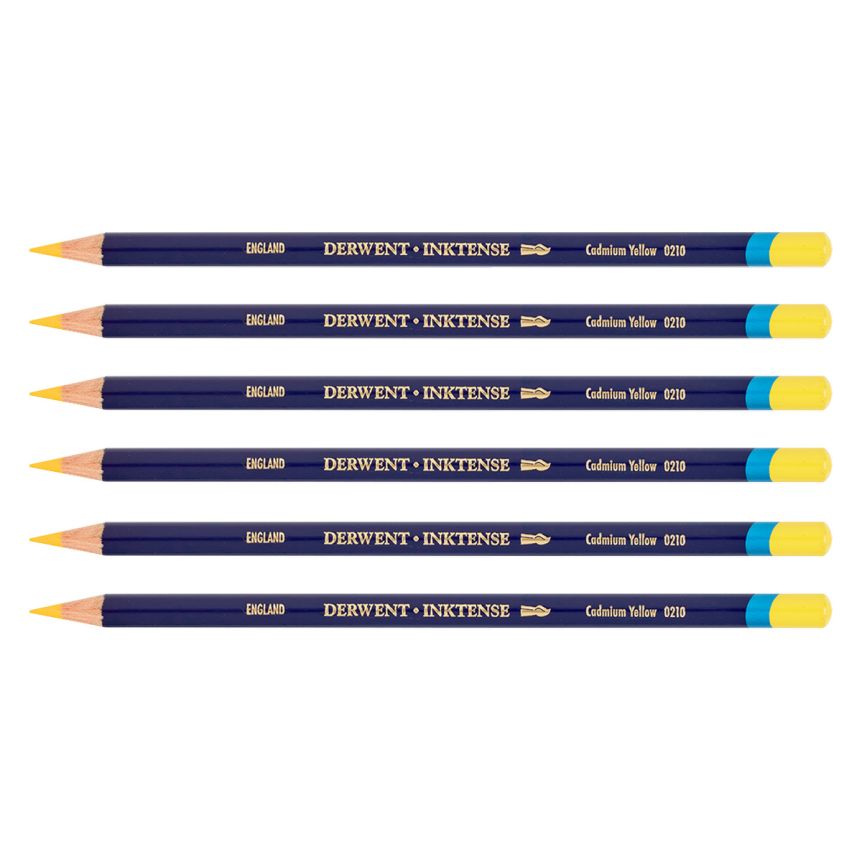Derwent Inktense Pencil - Cadmium Yellow (Box of 6)