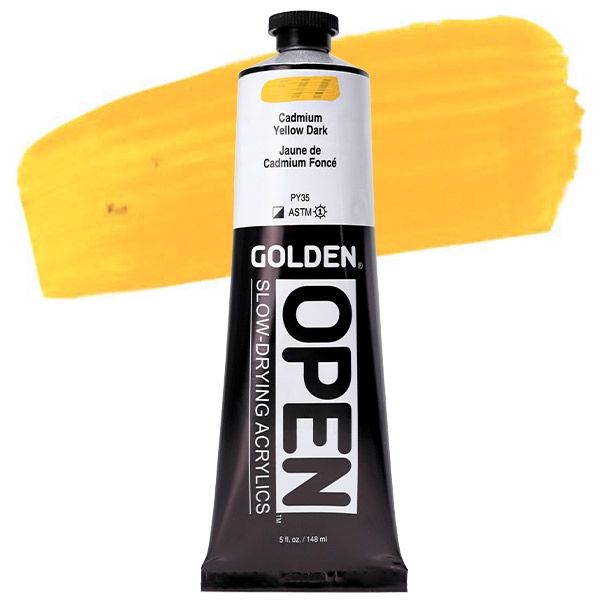 Golden OPEN Acrylic 5 oz Cadmium Yellow Dark