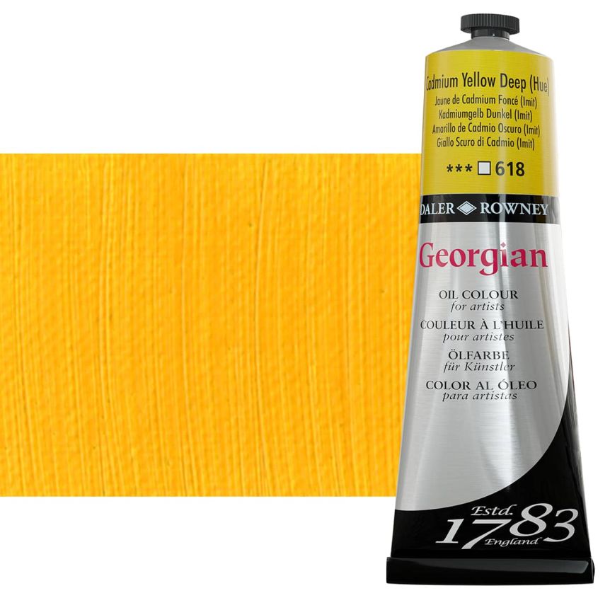 Daler-Rowney Georgian Oil Color 225ml Tube - Cadmium Yellow Deep Hue