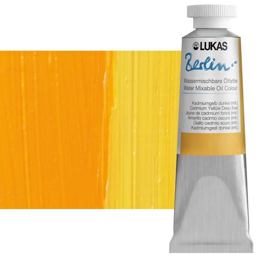 LUKAS Berlin Water Mixable Oil Cadmium Yellow Deep Hue 37 ml Tube
