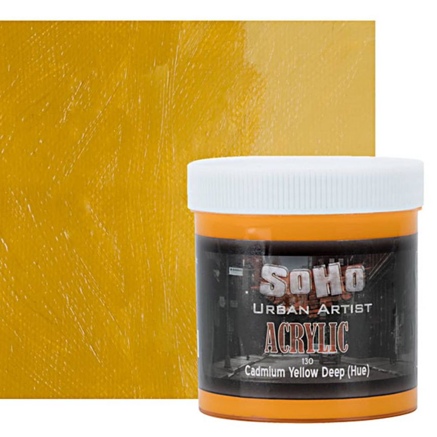SoHo Urban Artists Heavy Body Acrylic Cadmium Yellow Deep Hue 500ml