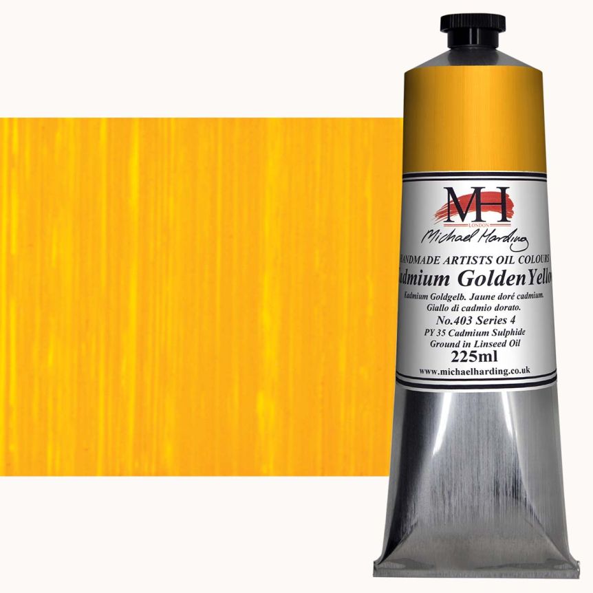 Michael Harding Oil Color - Cadmium Yellow Golden, 225ml Tube