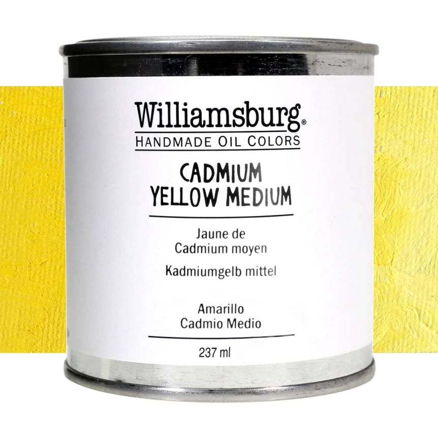 Williamsburg Handmade Oil Paint - Cadmium Yellow Medium, 237ml