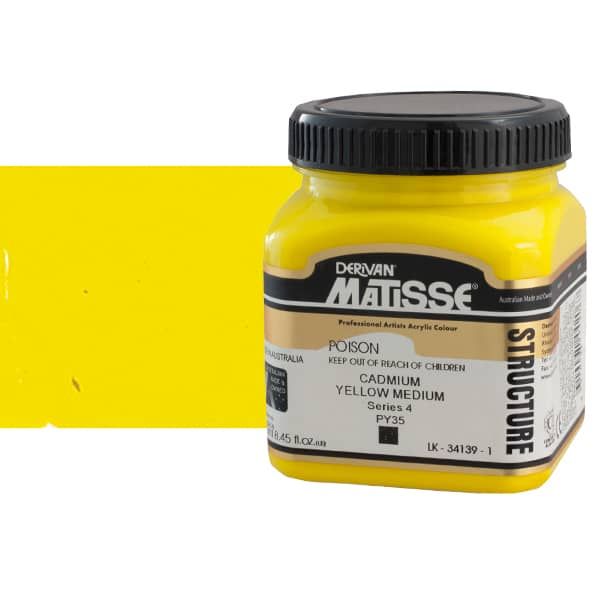 Matisse Structure Acrylic 250 ml Jar - Cadmium Yellow Medium