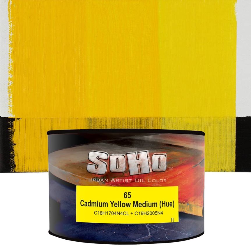 SoHo Artist Oil Color Cadmium Yellow Medium Hue 430ml Can