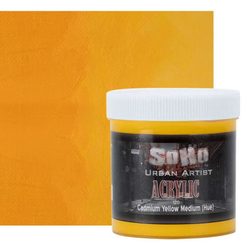 SoHo Urban Artists Heavy Body Acrylic - Cadmium Yellow Medium Hue, 500ml