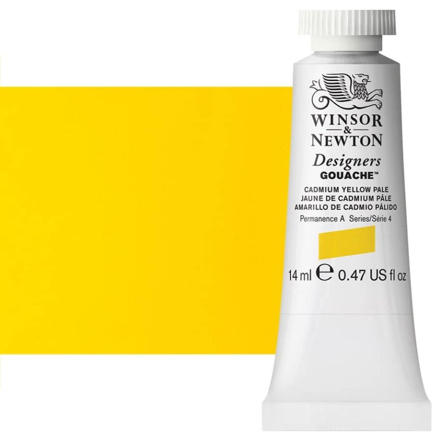 Winsor & Newton Designers Gouache 14ml Tube - Cadmium Yellow Pale