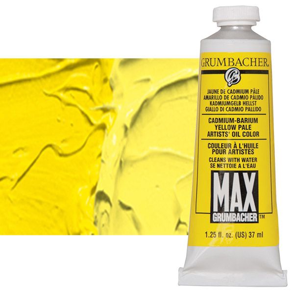MAX Water-Mixable Oil Color 37 ml Tube - Cadmium Yellow Pale
