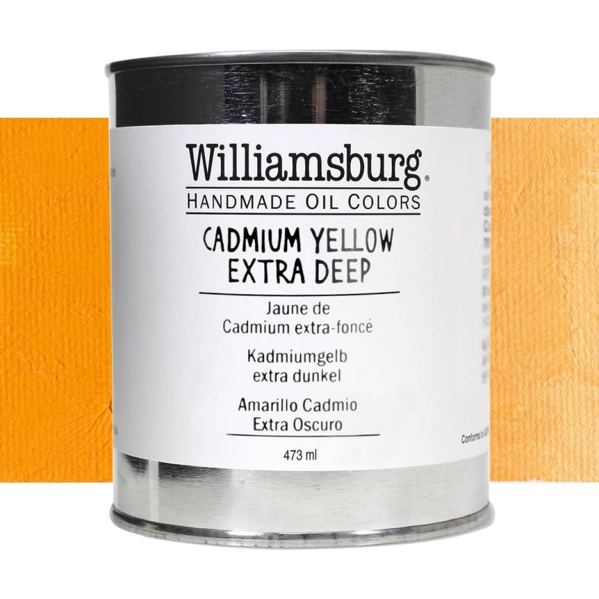 Williamsburg Handmade Oil Paint - Cadmium Yellow Extra Deep, 473ml Can