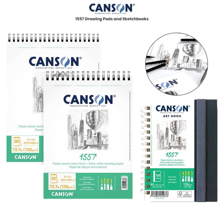 Canson 1557 Drawing Pads and Sketchbooks