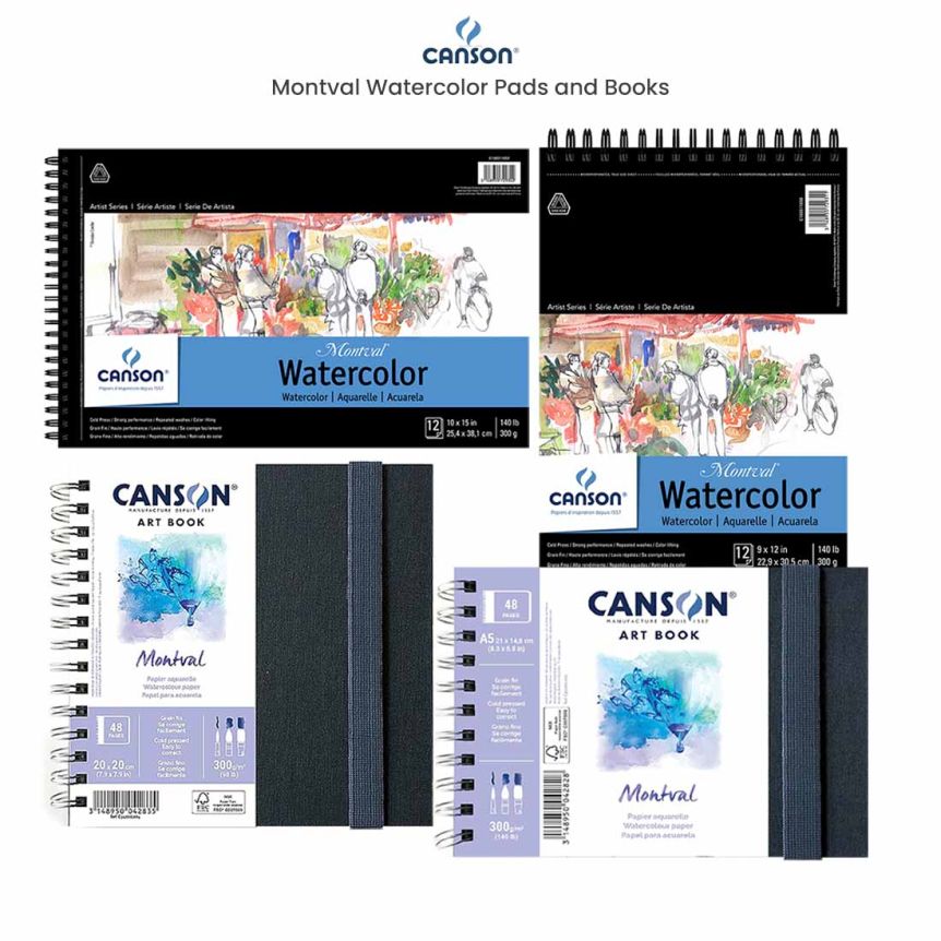 Canson Montval Watercolor Pads and Art Books