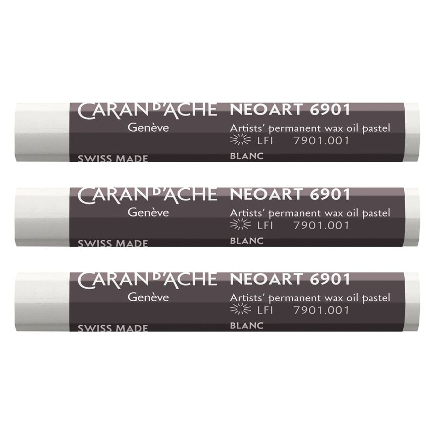 NEOART 6901 Wax Oil Pastel White #001 Box of 3