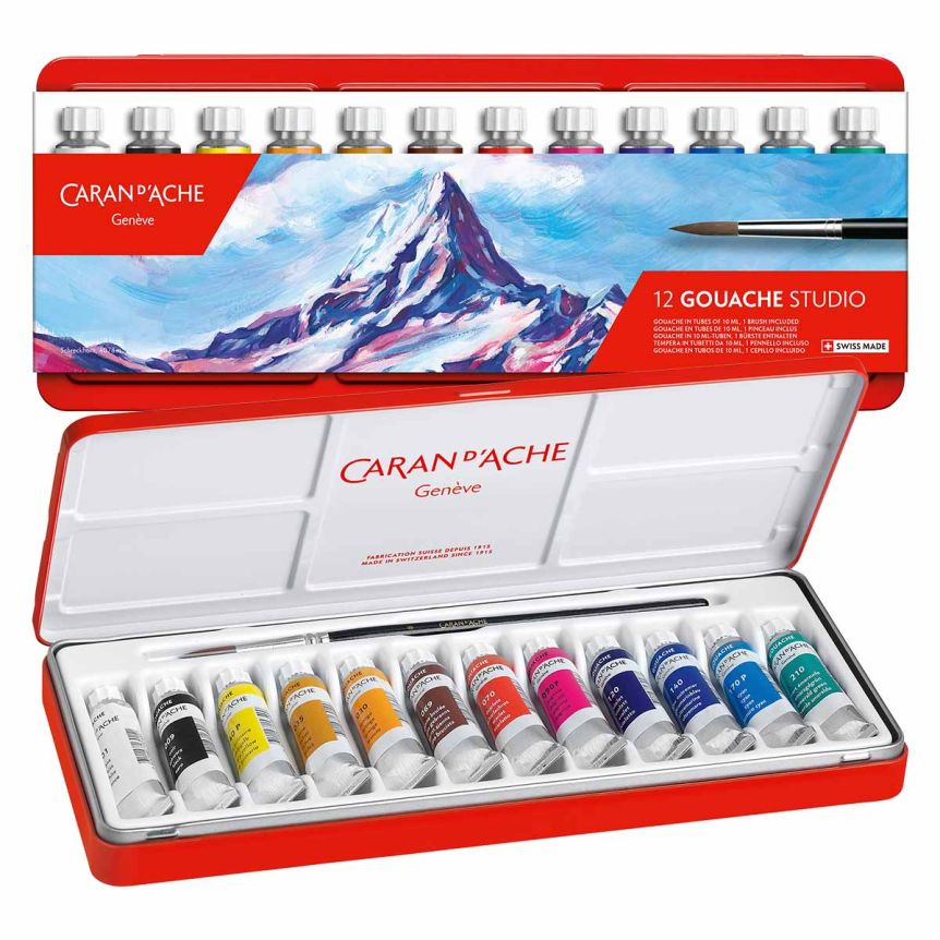 Caran d'Ache Gouache Studio Set of 12, 10ml Tubes 