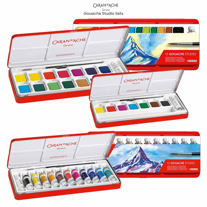 Caran d'Ache Gouache Paint Studio Sets | Jerry's Artarama