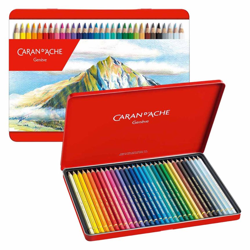 Caran d'Ache Pablo Colored Pencils, Tin Set of 30