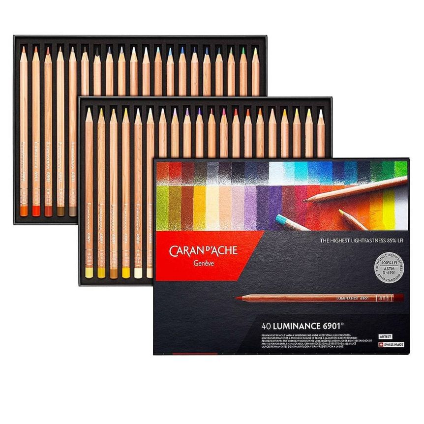 Caran d'Ache Luminance 6901 Set of 40 Lightfast Pencils