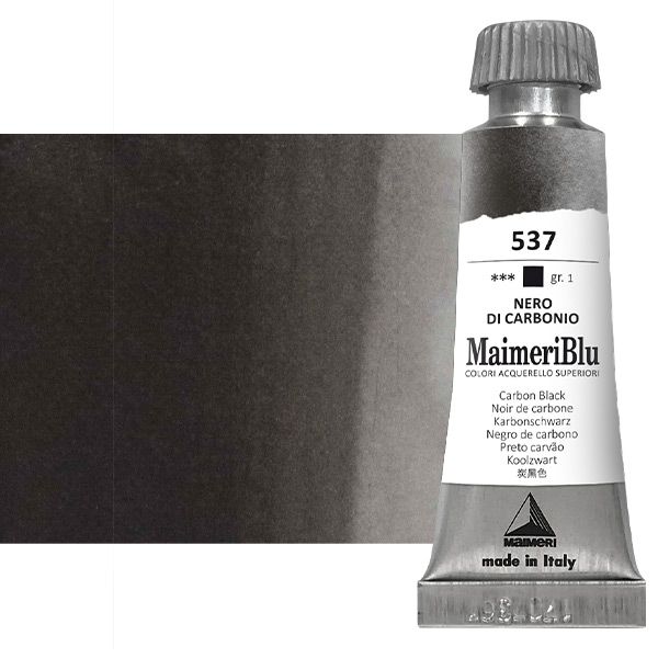 Maimeri-Blu Superior Watercolor - Carbon Black, 12ml