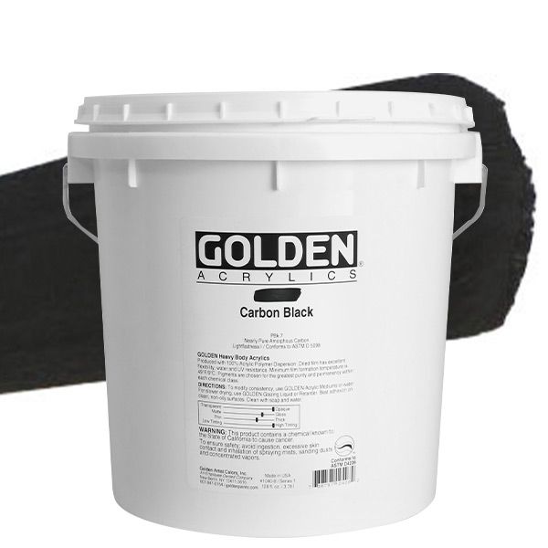 GOLDEN Heavy Body Acrylics - Carbon Black, Gallon