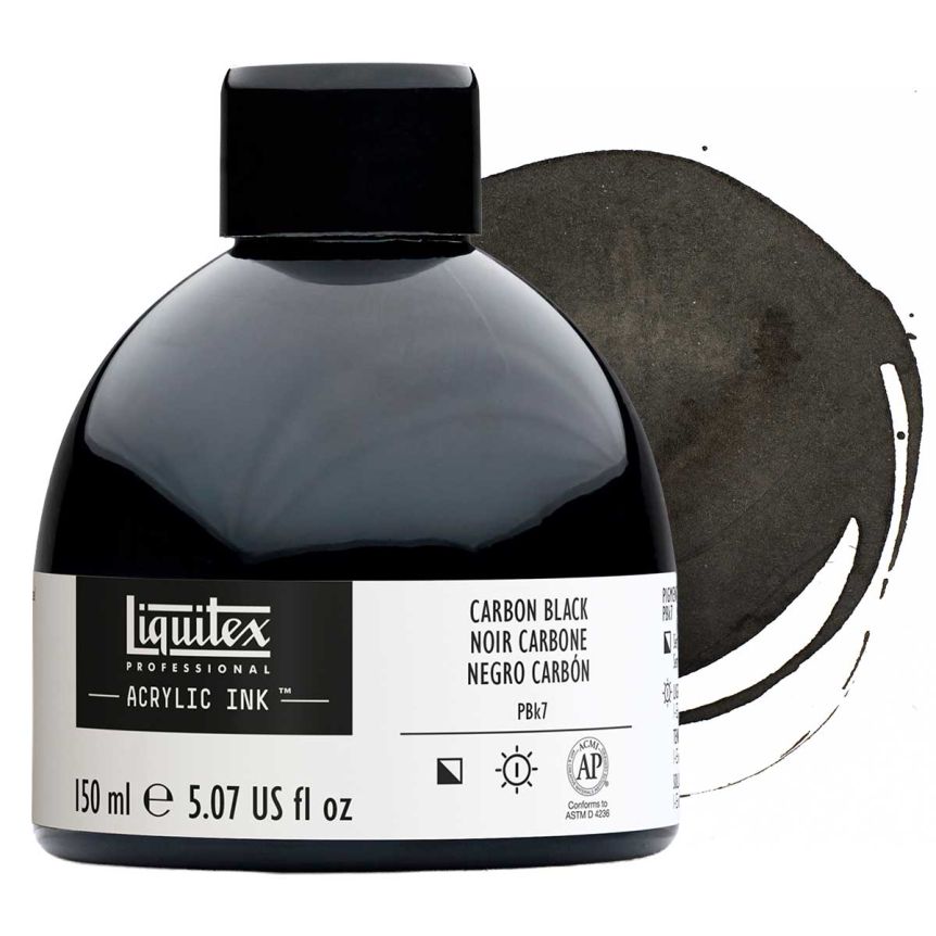 Liquitex Acrylic Ink - Carbon Black, 150ml Bottle
