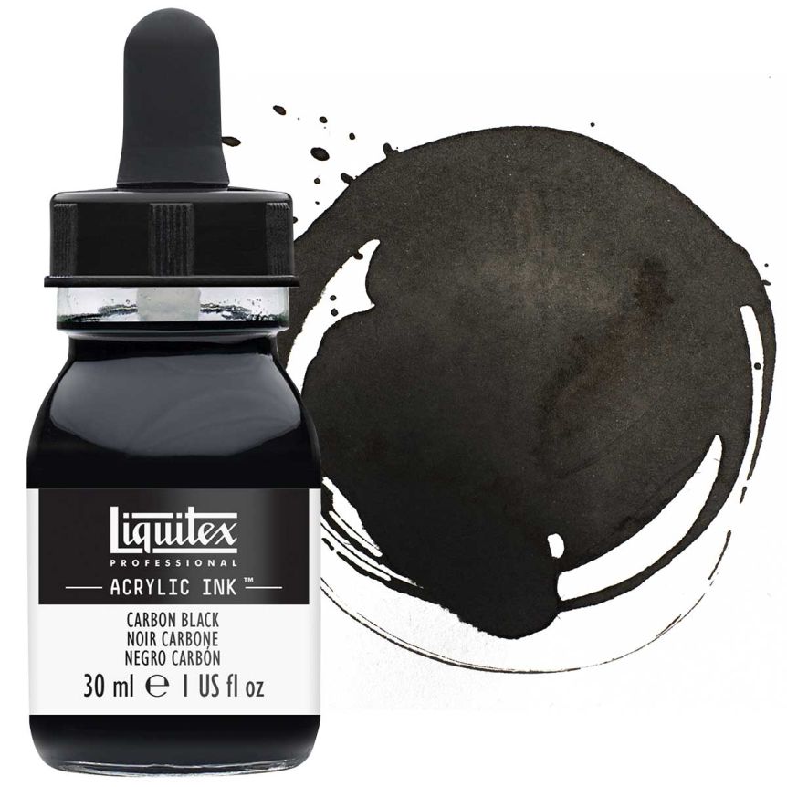 Liquitex Acrylic Ink - Carbon Black, 30ml Bottle