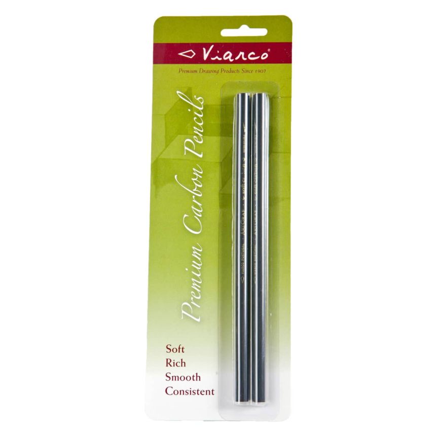 Viarco Artgraf Water-Soluble Soft Carbon Pencil, 2-Pack