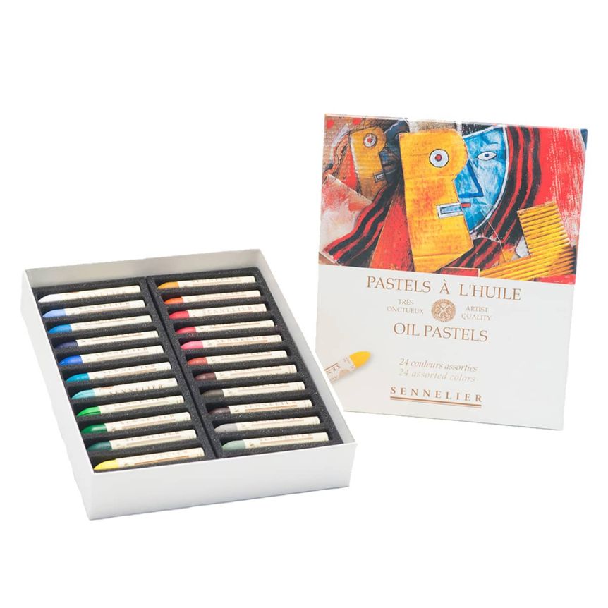 Sennelier 50 Oil Pastel Picasso Wood Box Set