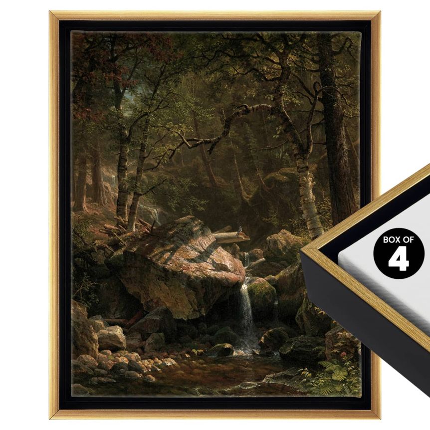 Cardinali Floater Frame, Black/Antique Gold 10"x30" - 1-1/2" Deep (Box of 4)