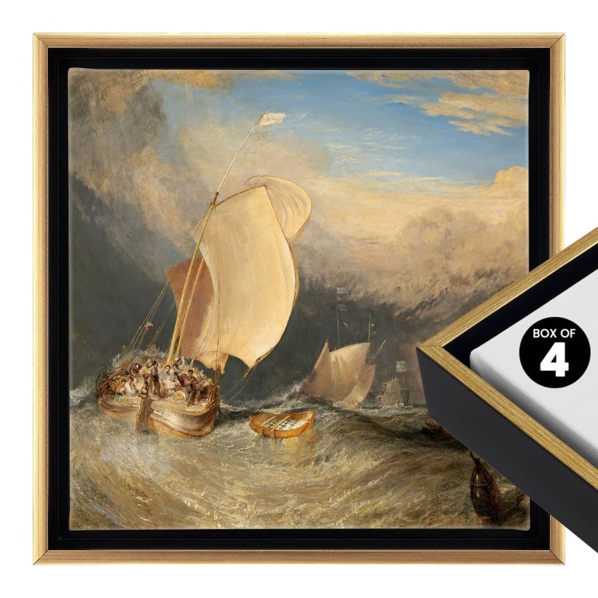 Cardinali Floater Frame, Black/Antique Gold 8"x8" - 1-1/2" Deep (Box of 4)