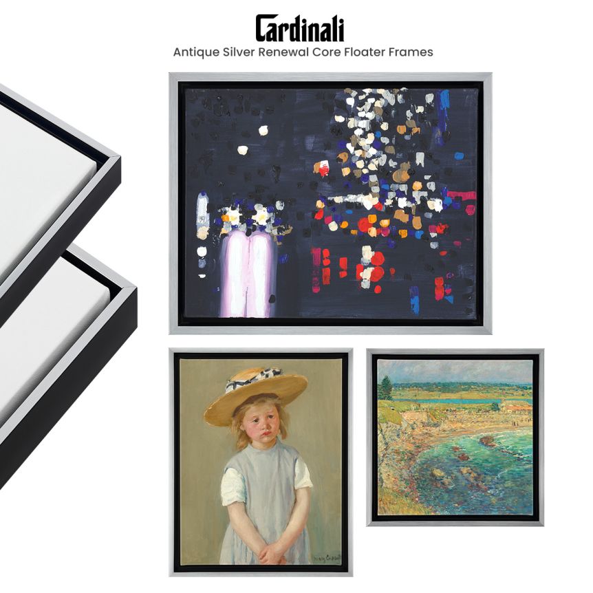 Cardinali Antique Silver Renewal Core Floater Frames
