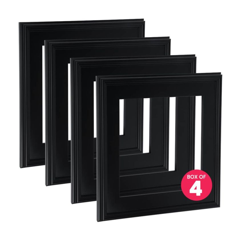 Cardinali Plein Aire Frame, Black 6"x6" - Box of 4
