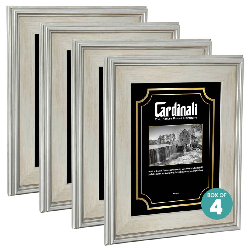 Cardinali Plein Aire Frame - Silver w/ Acrylic Glazing and Cardboard Backing 22" x 28" (Box of 4)