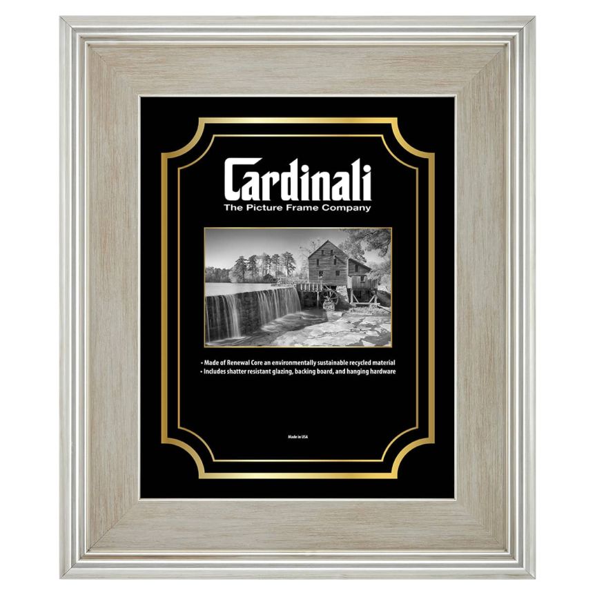 Cardinali Plein Aire Frame - Silver w/ Acrylic Glazing and Cardboard Backing 8" x 10"