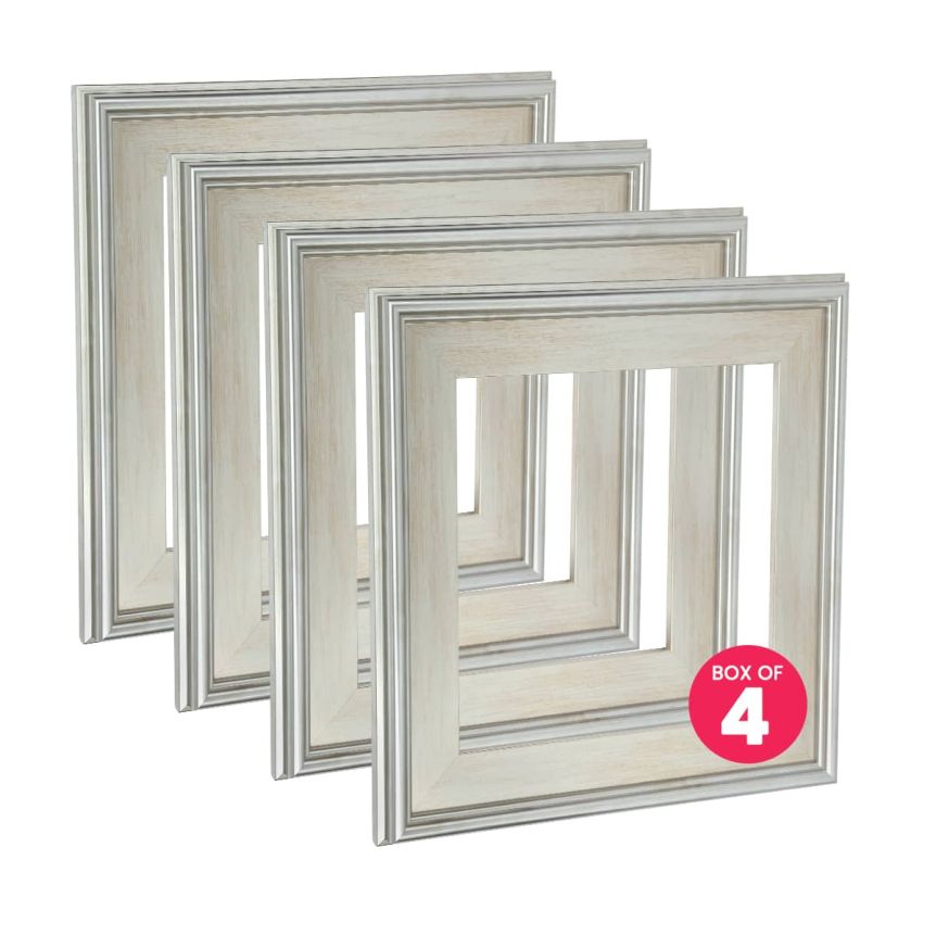 Cardinali Plein Aire Frame, Silver 4" x 4" (Box of 4)
