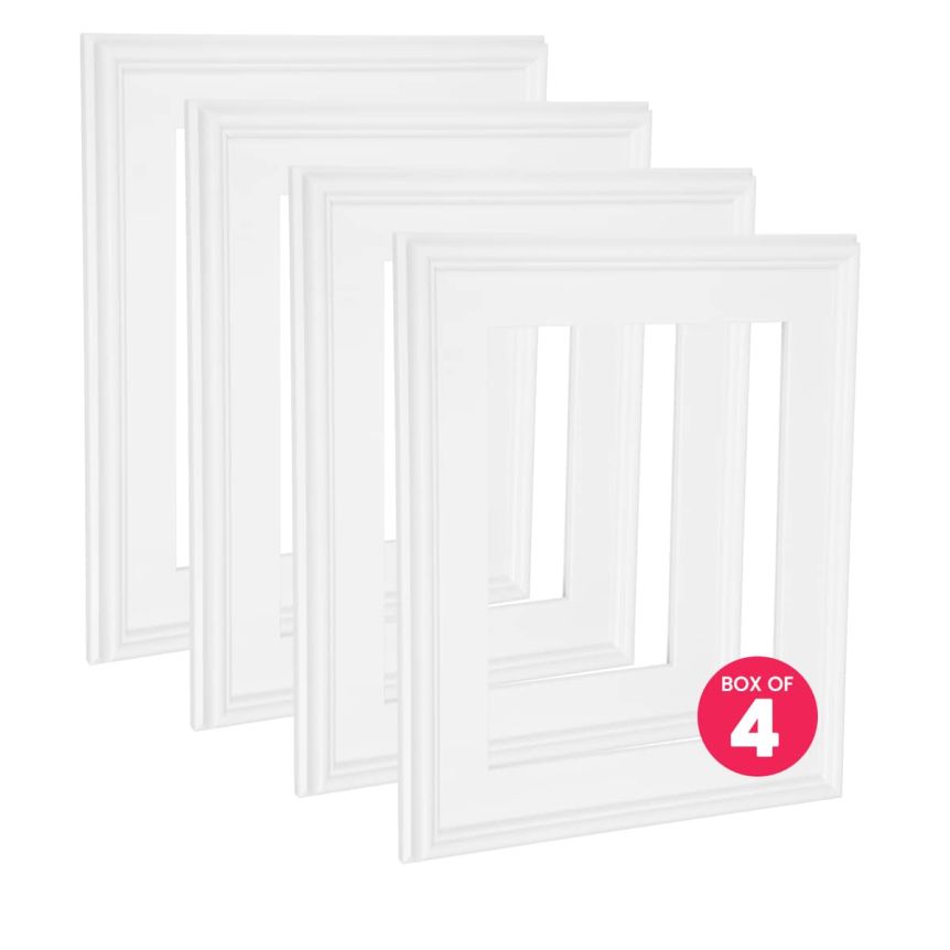 Cardinali Plein Aire Frame, White 5" x 7" (Box of 4)