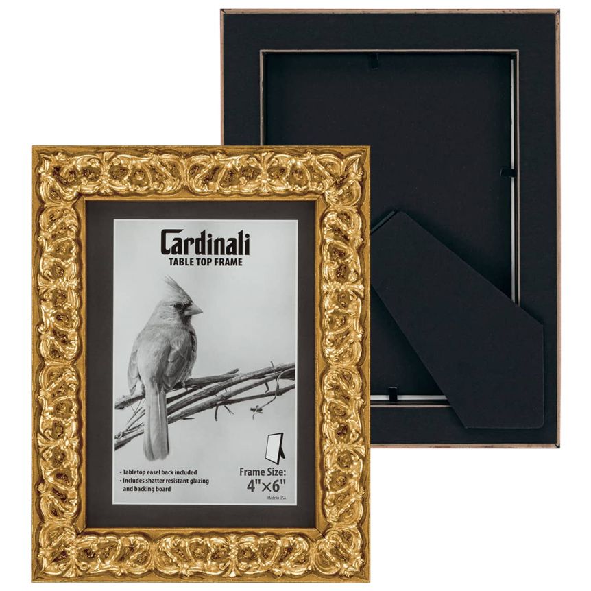 Cardinali Harper Style Tabletop Frame, Gold - 4x6