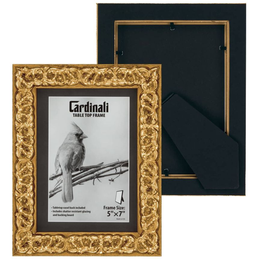 Cardinali Harper Style Tabletop Frame, Gold - 5x7