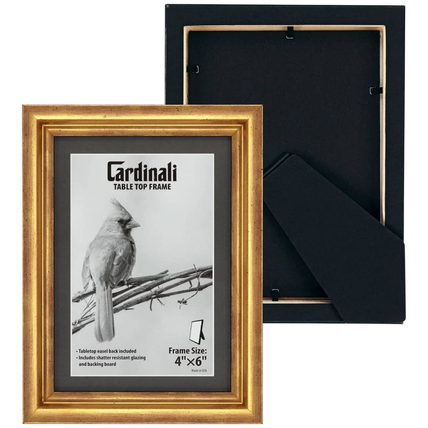 Cardinali Madden Style Tabletop Frame, Gold - 4 x 6