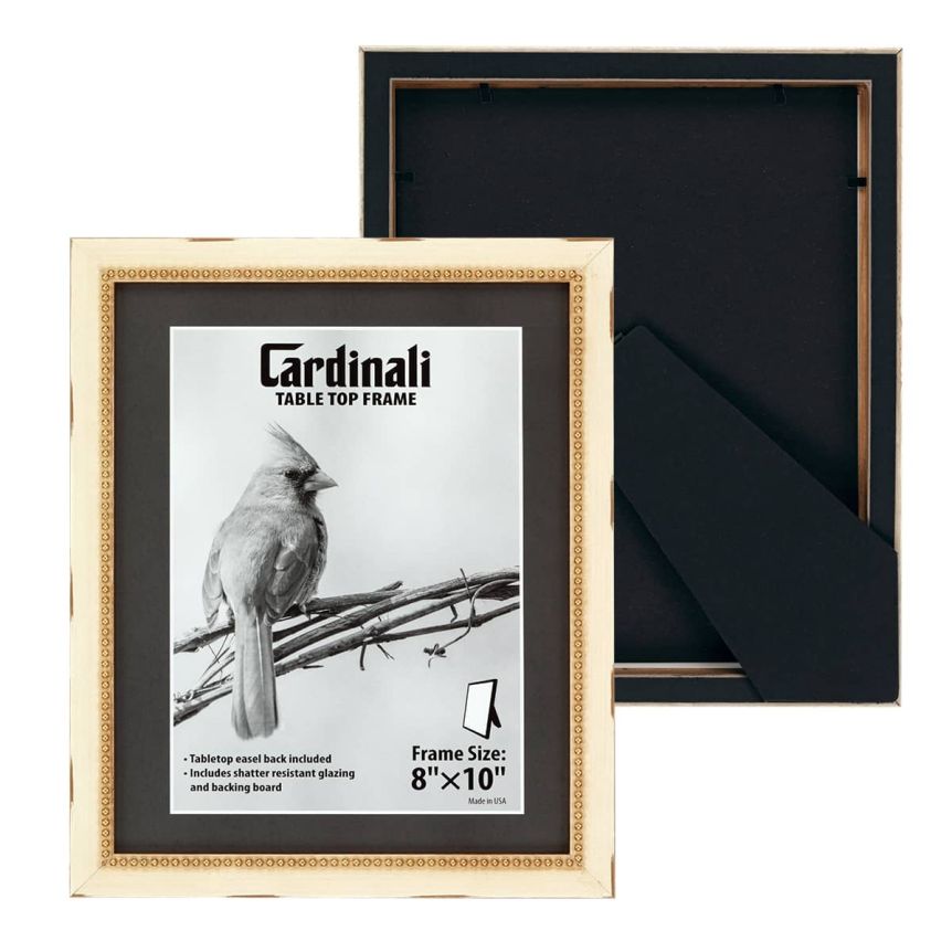 Cardinali Winston Style Tabletop Frame, Cream with Gold Bead - 8 x 10
