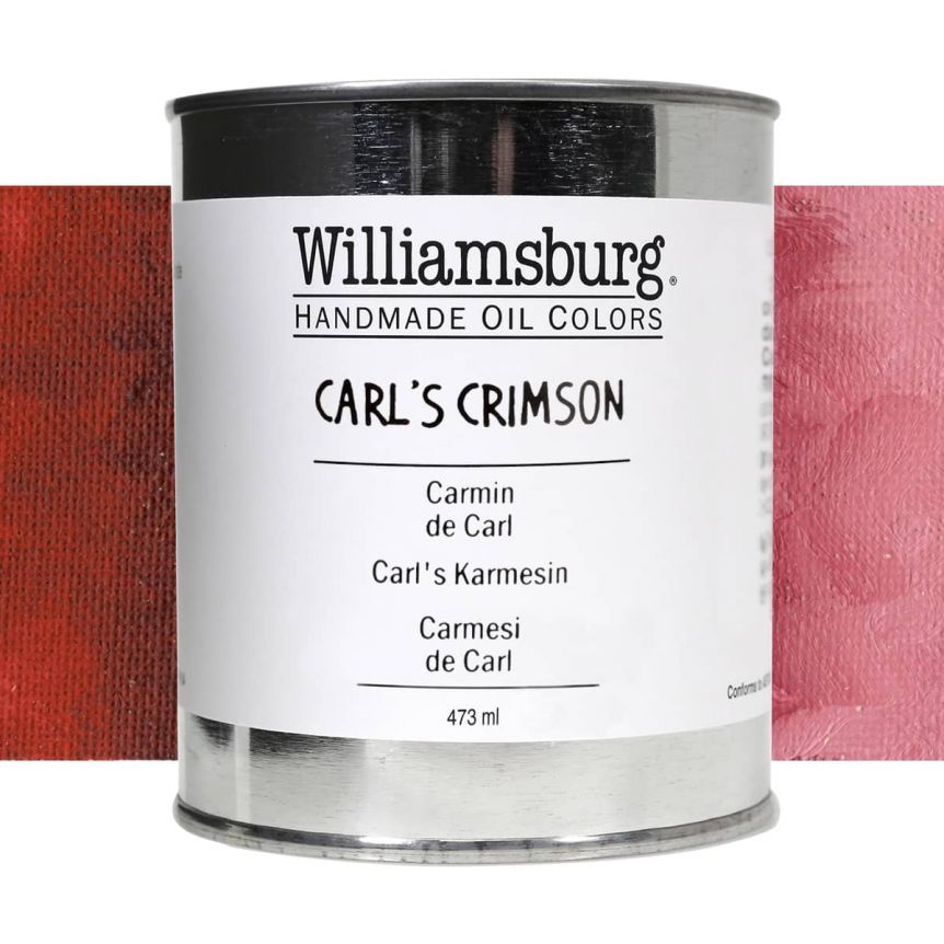 Williamsburg Handmade Oil Paint - Carls Crimson, 473ml