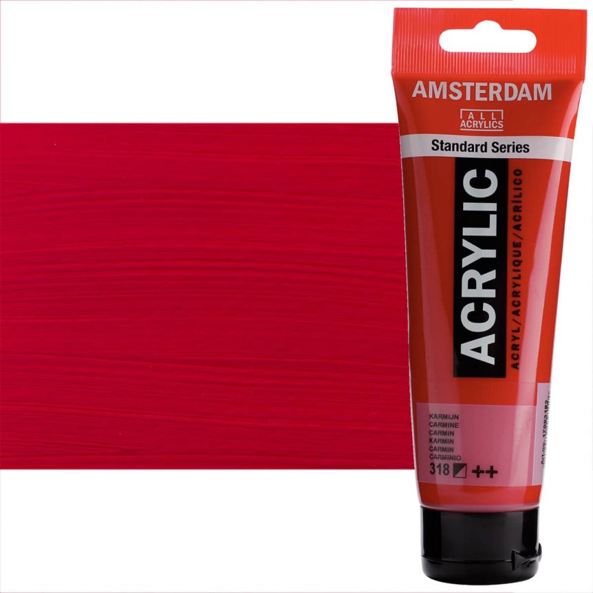 Amsterdam Standard Series Acrylic Paints - Carmine, 120ml