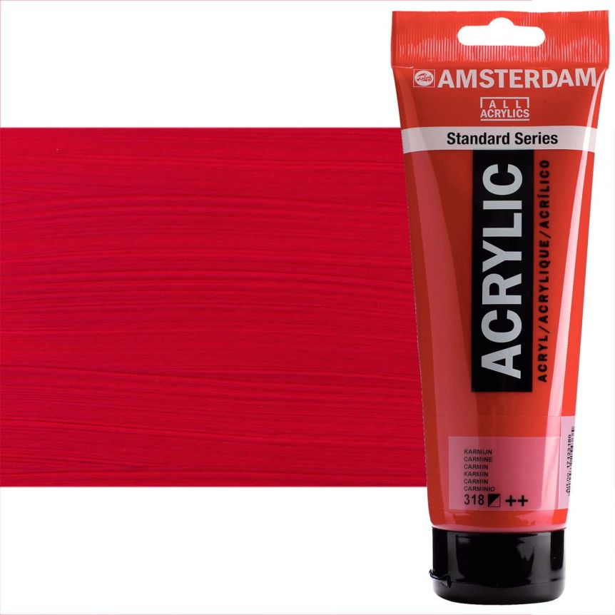 Amsterdam Standard Series Acrylic Paint - Carmine, 250ml Tube