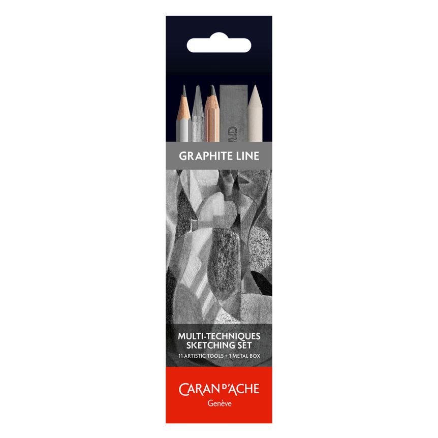 Caran d'Ache Graphite Multi-Technique Sketch, Tin Set of 11