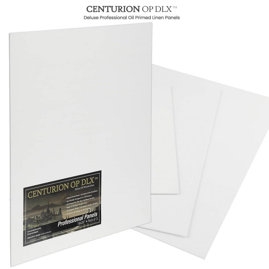 Centurion OP DLX Oil Primed Archival Linen Panels Pack of 3, 6 & 12